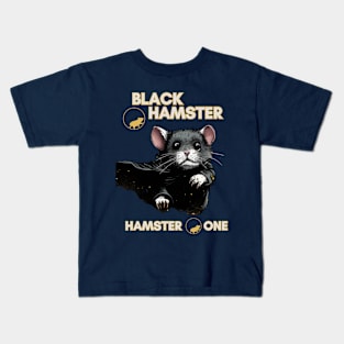 Black Super Hamster Kids T-Shirt